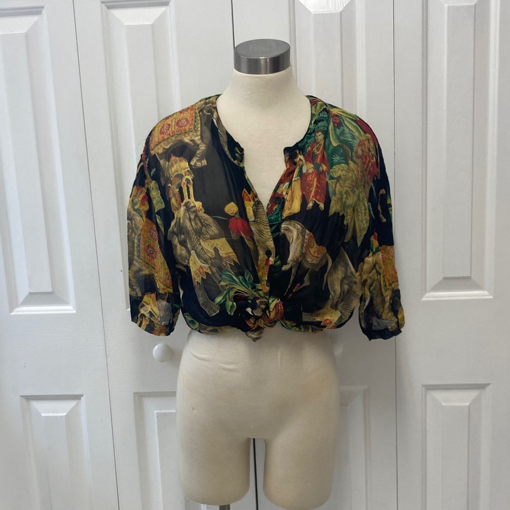 Vintage 90s Colorful Animal Print 80s Shirt 
Cheap and Chic by BLONDIE AND ME
